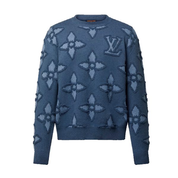 LOUIS VUITTON Textured Cotton Crewneck