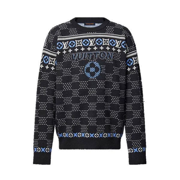LOUIS VUITTON Jacquard Wool Pullover