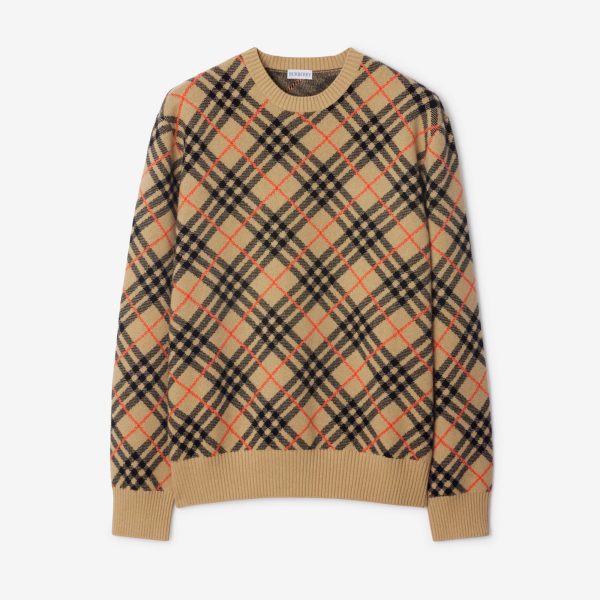Burberry Check Cashmere Sweater