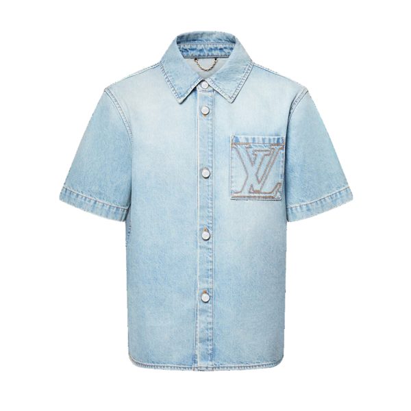 LOUIS VUITTON Short-Sleeved Denim Shirt