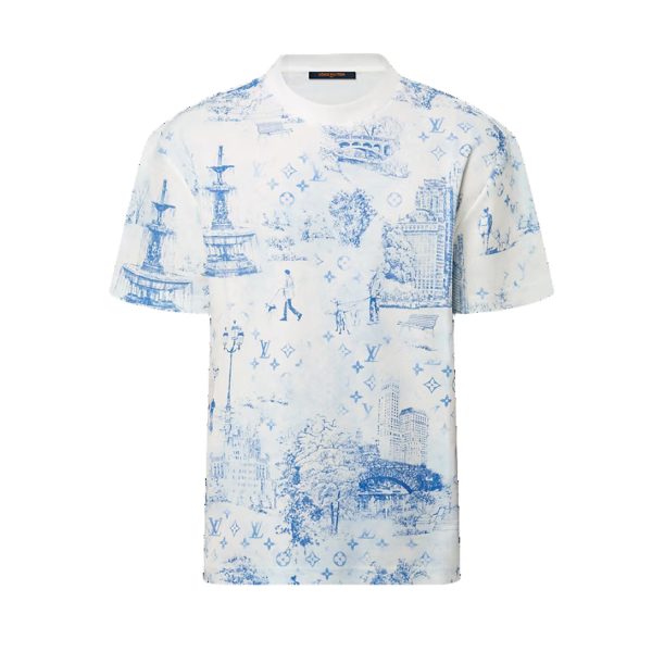 LOUIS VUITTON Printed Cotton Pique T-Shirt