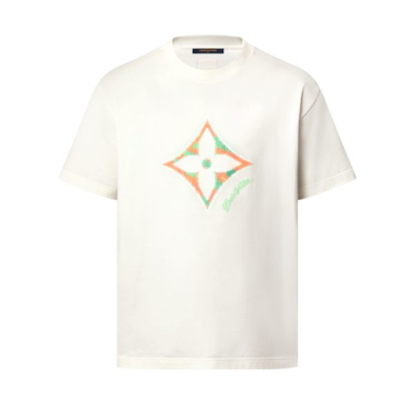 LOUIS VUITTON Monogram Flower 3D Gradient Print T-Shirt