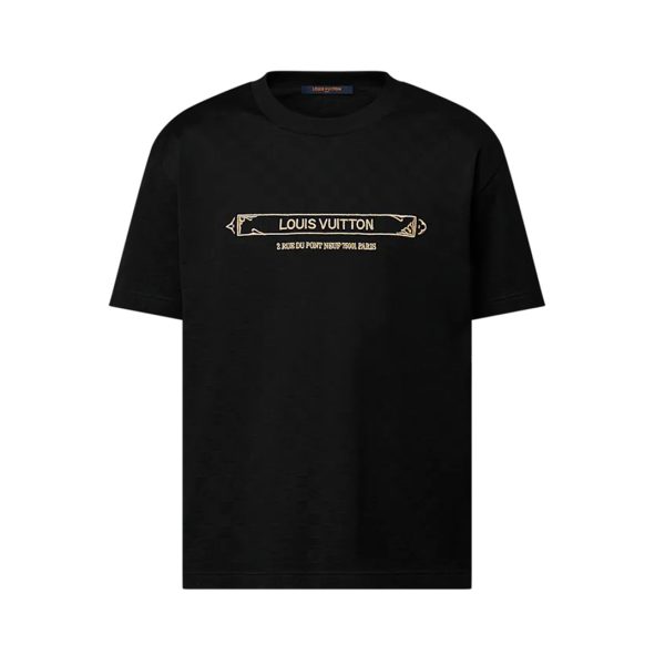LOUIS VUITTON Embellished Damier Pique T-Shirt