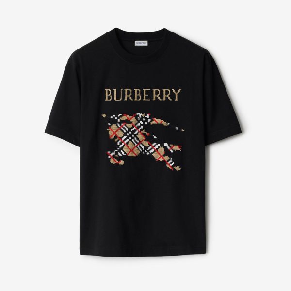 BURBERRY Cross Stitch EKD​ Cotton T-shirt