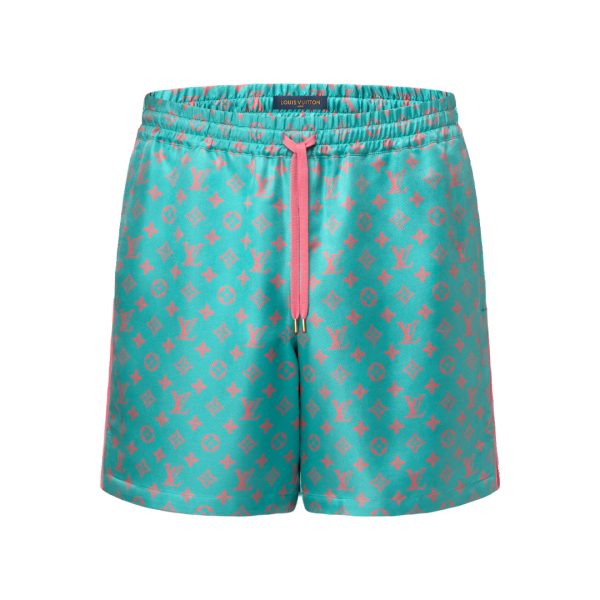 LOUIS VUITTON Monogram Silk Shorts