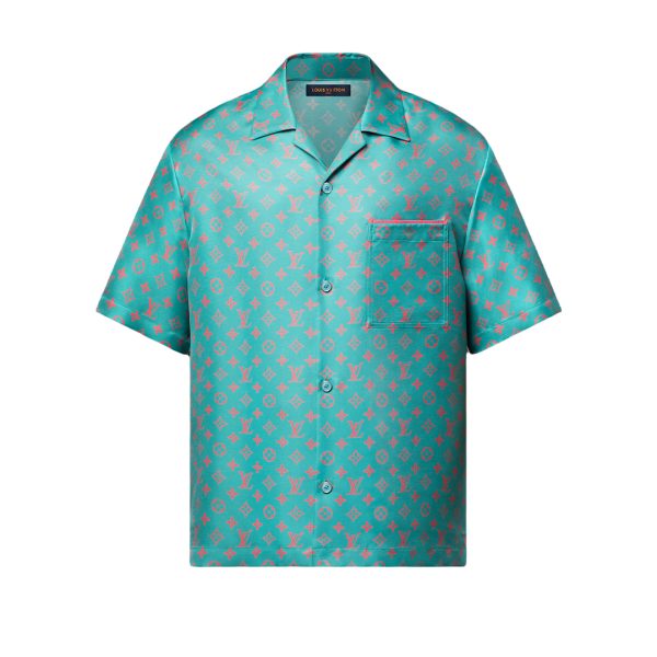 LOUIS VUITTON Monogram Short-Sleeved Silk Shirt