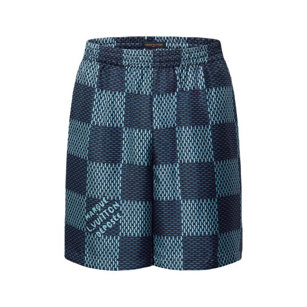 LOUIS VUITTON Damier Silk Shorts