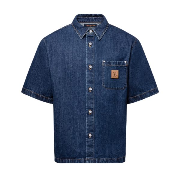 LOUIS VUITTON Signature Denim Short-Sleeved Shirt